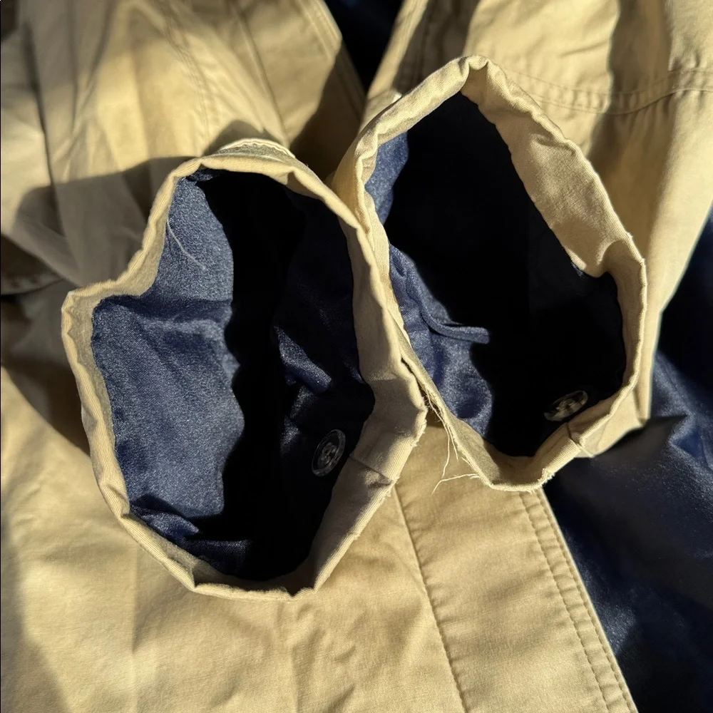 London Fog Tempo Europa vintage khaki mid length‎ trench coat 8P